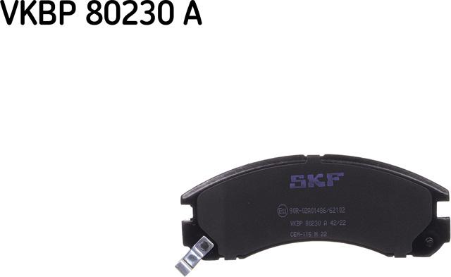SKF VKBP 80230 A - Brake Pad Set, disc brake autospares.lv