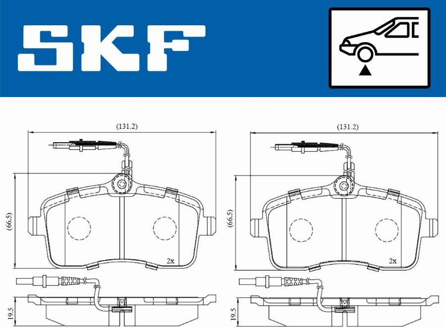 SKF VKBP 80232 E - Brake Pad Set, disc brake autospares.lv