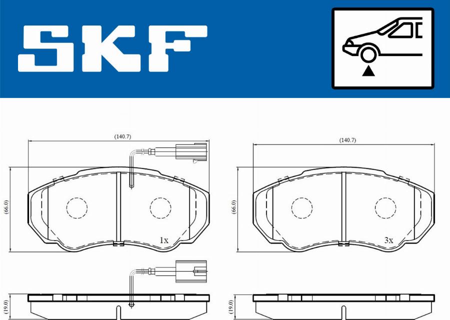 SKF VKBP 80273 E - Brake Pad Set, disc brake autospares.lv