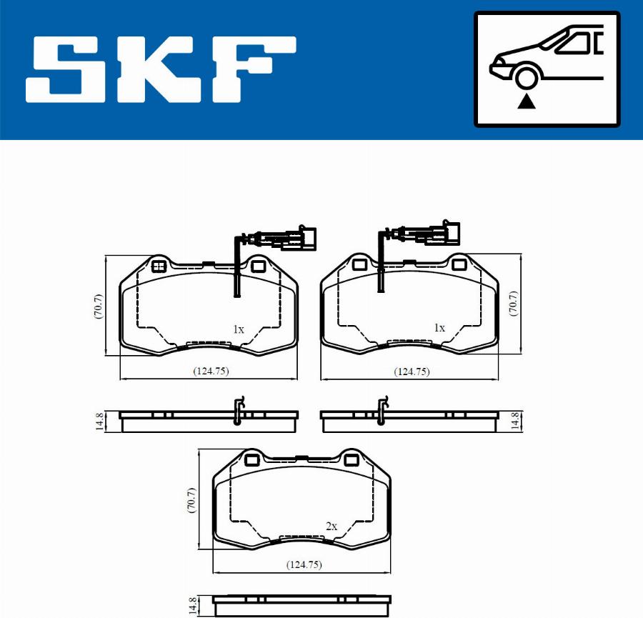 SKF VKBP 80759 E - Brake Pad Set, disc brake autospares.lv