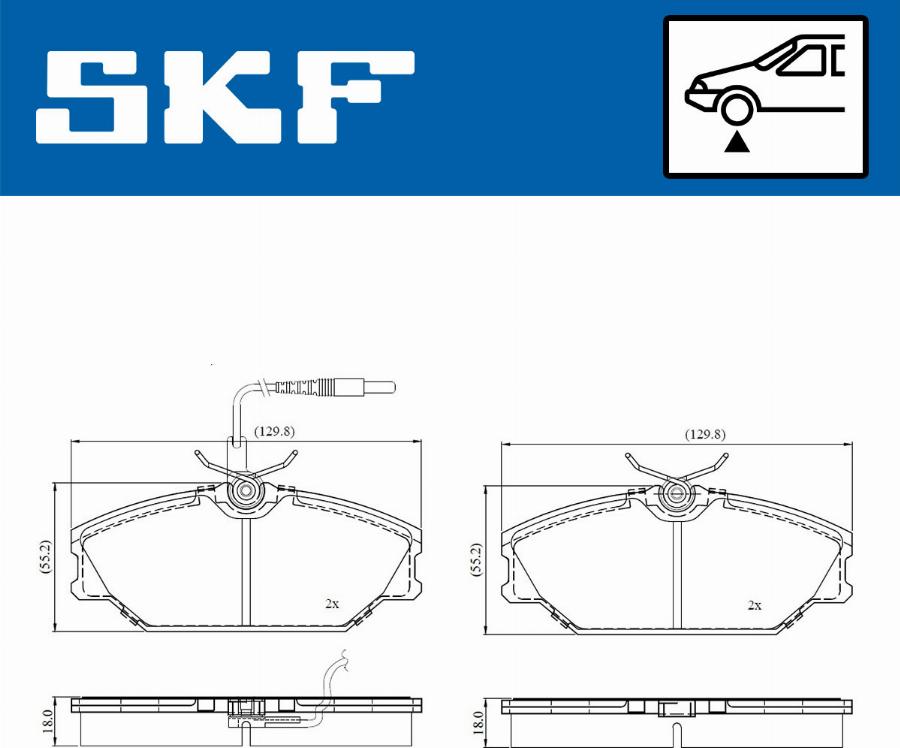 SKF VKBP 80779 E - Brake Pad Set, disc brake autospares.lv