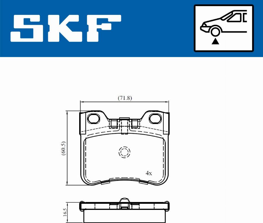 SKF VKBP 81013 - Brake Pad Set, disc brake autospares.lv