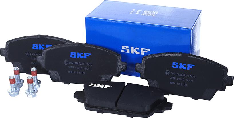 SKF VKBP 81017 - Brake Pad Set, disc brake autospares.lv