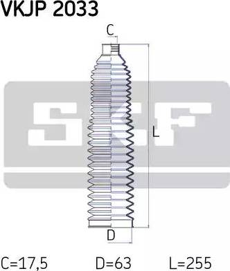 SKF VKJP 2033 - Bellow Set, steering autospares.lv