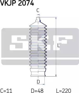 SKF VKJP 2074 - Bellow Set, steering autospares.lv