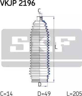 SKF VKJP 2196 - Bellow Set, steering autospares.lv