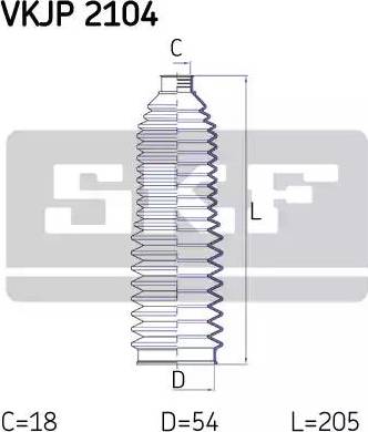 SKF VKJP 2104 - Bellow Set, steering autospares.lv