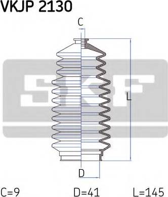 SKF VKJP 2130 - Bellow Set, steering autospares.lv