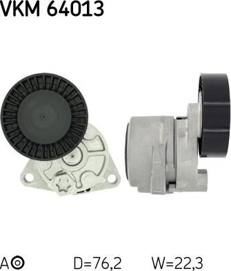 SKF VKM 64013 - Pulley, v-ribbed belt autospares.lv