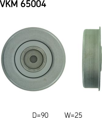 SKF VKM 65004 - Pulley, v-ribbed belt autospares.lv