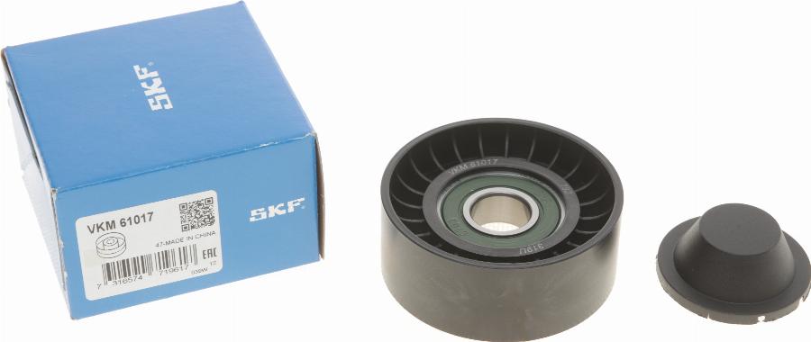 SKF VKM 61017 - Pulley, v-ribbed belt autospares.lv