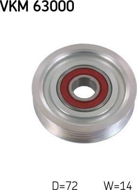 SKF VKM 63000 - Pulley, v-ribbed belt autospares.lv