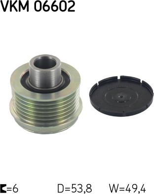 SKF VKM 06602 - Pulley, alternator, freewheel clutch autospares.lv