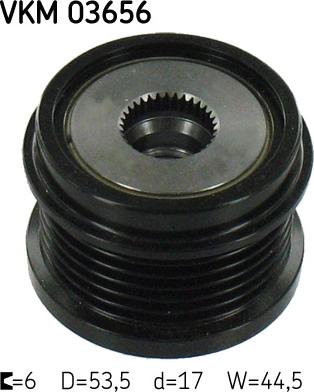 SKF VKM 03656 - Pulley, alternator, freewheel clutch autospares.lv