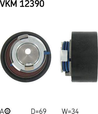 SKF VKM 12390 - Tensioner Pulley, timing belt autospares.lv