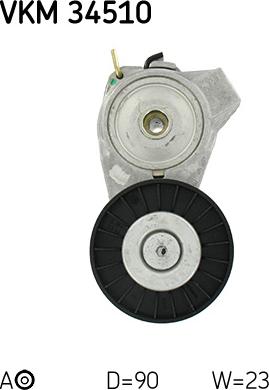 SKF VKM 34510 - Pulley, v-ribbed belt autospares.lv