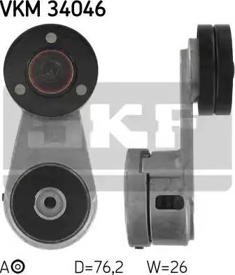 SKF VKM 34046 - Belt Tensioner, v-ribbed belt autospares.lv