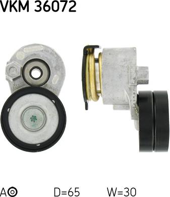 SKF VKM 36072 - Pulley, v-ribbed belt autospares.lv