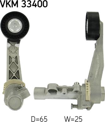 SKF VKM 33400 - Pulley, v-ribbed belt autospares.lv