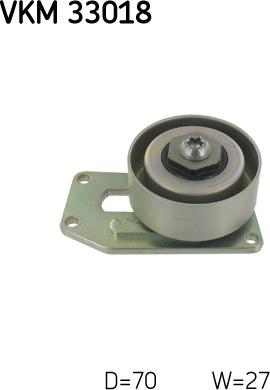 SKF VKM 33018 - Pulley, v-ribbed belt autospares.lv