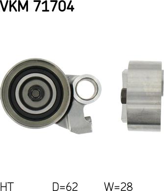 SKF VKM 71704 - Tensioner Pulley, timing belt autospares.lv