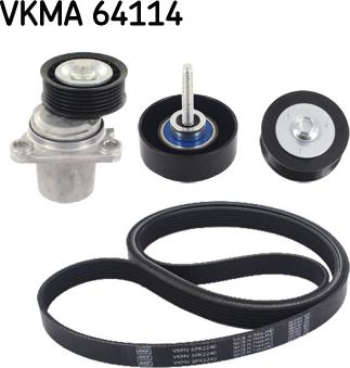 SKF VKMA 64114 - V-Ribbed Belt Set autospares.lv