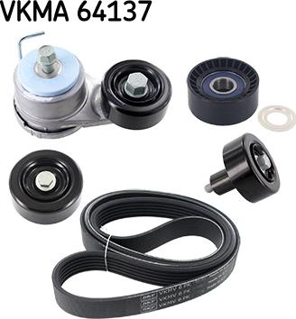 SKF VKMA 64137 - V-Ribbed Belt Set autospares.lv