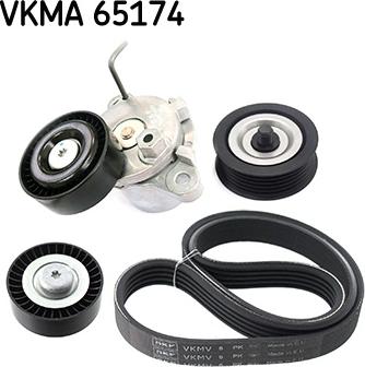 SKF VKMA 65174 - V-Ribbed Belt Set autospares.lv