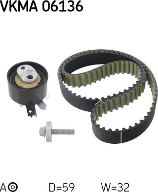 SKF VKMA 06136 - Timing Belt Set autospares.lv