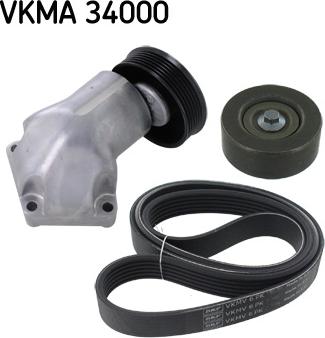 SKF VKMA 34000 - V-Ribbed Belt Set autospares.lv