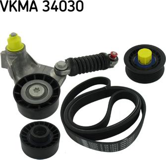 SKF VKMA 34030 - V-Ribbed Belt Set autospares.lv
