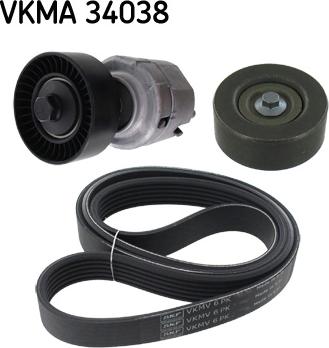 SKF VKMA 34038 - V-Ribbed Belt Set autospares.lv