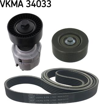 SKF VKMA 34033 - V-Ribbed Belt Set autospares.lv