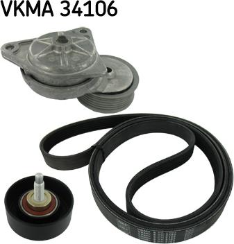 SKF VKMA 34106 - V-Ribbed Belt Set autospares.lv