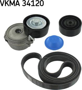 SKF VKMA 34120 - V-Ribbed Belt Set autospares.lv