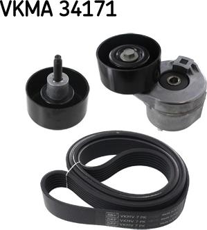 SKF VKMA 34171 - V-Ribbed Belt Set autospares.lv