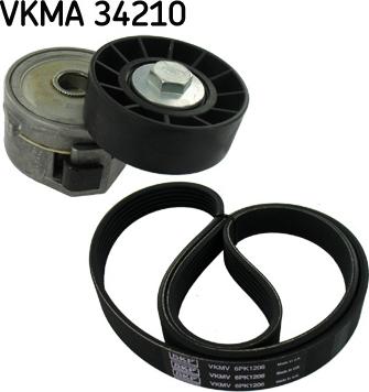 SKF VKMA 34210 - V-Ribbed Belt Set autospares.lv