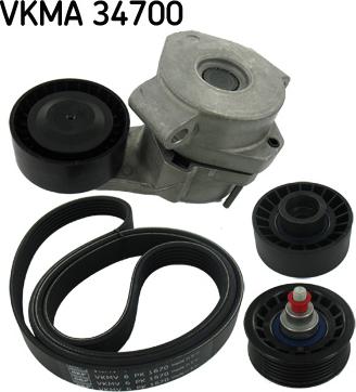 SKF VKMA 34700 - V-Ribbed Belt Set autospares.lv