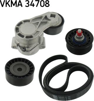 SKF VKMA 34708 - V-Ribbed Belt Set autospares.lv
