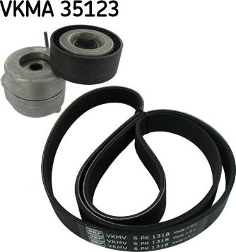SKF VKMA 35123 - V-Ribbed Belt Set autospares.lv