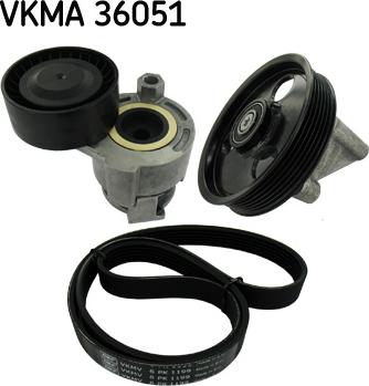 SKF VKMA 36051 - V-Ribbed Belt Set autospares.lv
