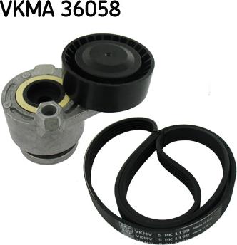SKF VKMA 36058 - V-Ribbed Belt Set autospares.lv