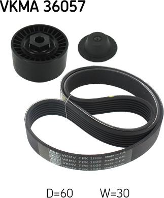 SKF VKMA 36057 - V-Ribbed Belt Set autospares.lv