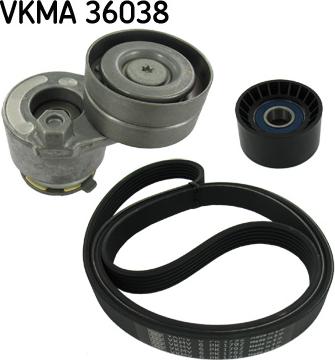 SKF VKMA 36038 - V-Ribbed Belt Set autospares.lv