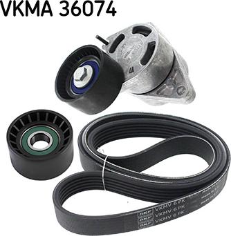 SKF VKMA 36074 - V-Ribbed Belt Set autospares.lv