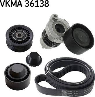 SKF VKMA 36138 - V-Ribbed Belt Set autospares.lv