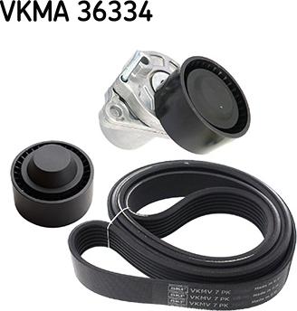 SKF VKMA 36334 - V-Ribbed Belt Set autospares.lv