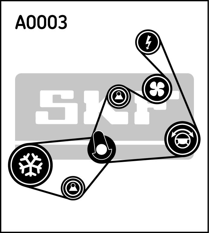 SKF VKMAF 31020-2 - V-Ribbed Belt Set autospares.lv