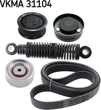 SKF VKMA 31104 - V-Ribbed Belt Set autospares.lv