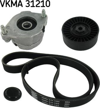 SKF VKMA 31210 - V-Ribbed Belt Set autospares.lv